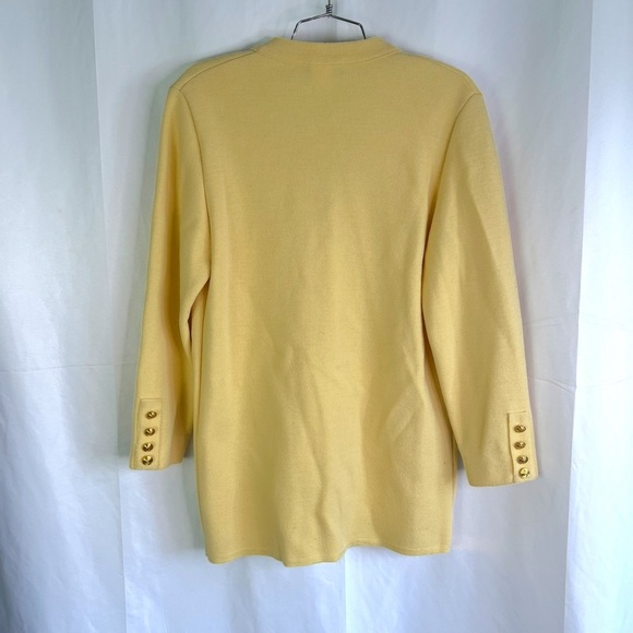 LAINE ET MAILLE VINTAGE OVERSIZED CARDIGAN  WOOL BUTTON DOWN SWEATER GOLD BUTTON - Picture 10 of 12